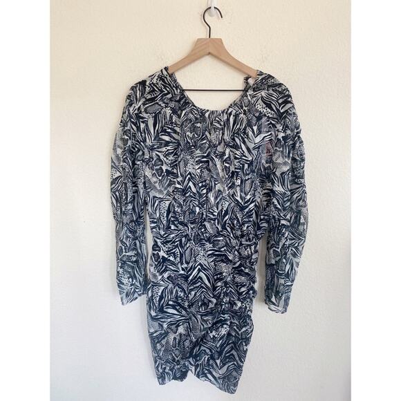 IRO Jenian metallic mini dress animal print 38/US6 - Picture 10 of 12